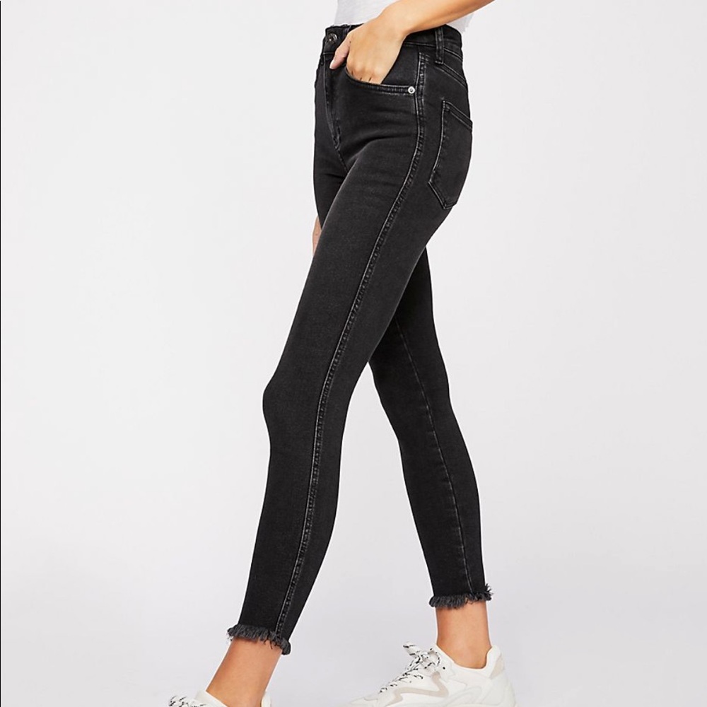 Free People Raw High-rise Jeans